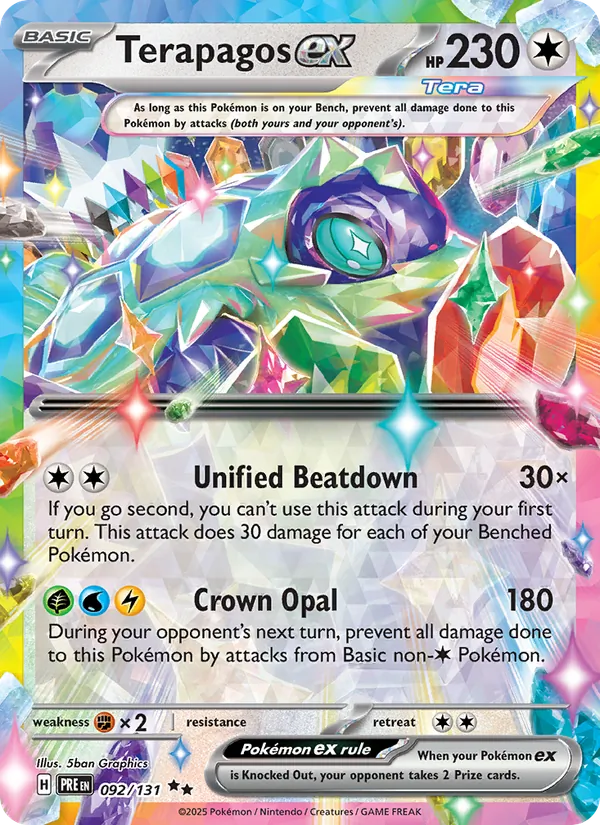 Terapagos ex #092 – Prismatic Evolutions card