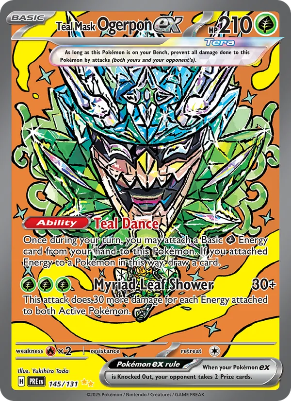 Teal Mask Ogerpon ex #145 – Prismatic Evolutions card