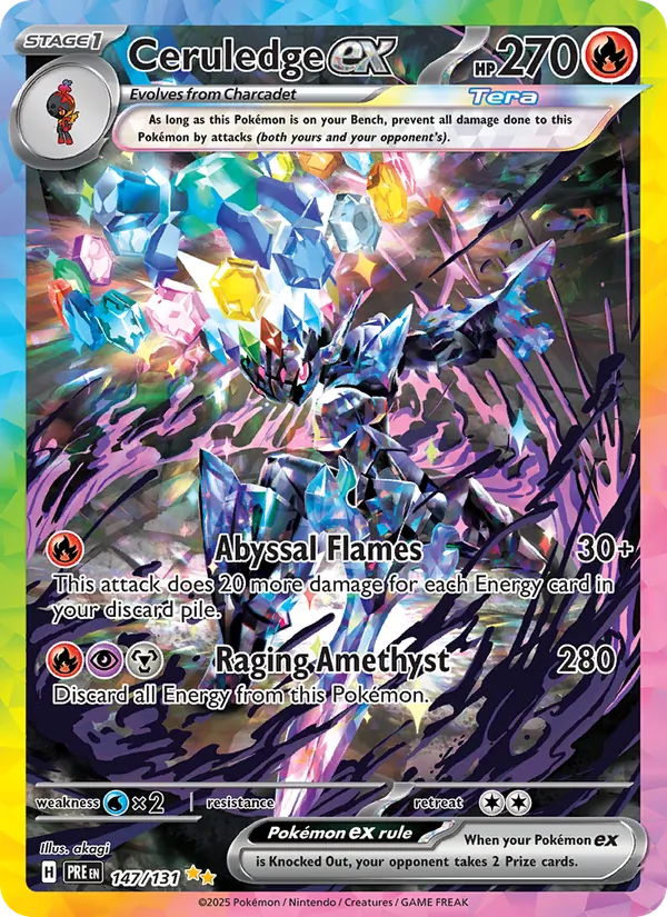 Ceruledge ex #147 – Prismatic Evolutions card