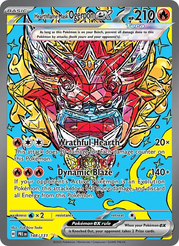 Hearthflame Mask Ogerpon ex #148 – Prismatic Evolutions card