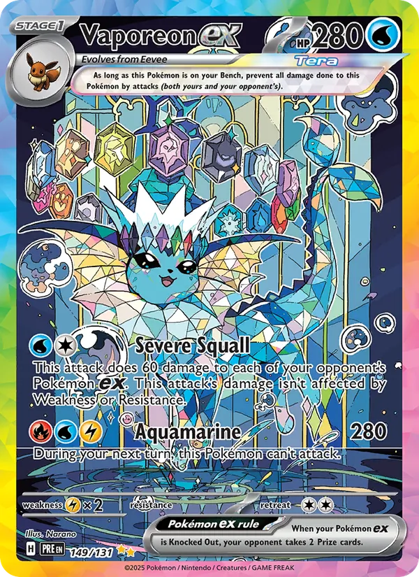 Vaporeon ex #149 – Prismatic Evolutions card
