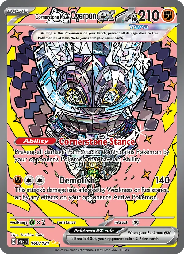 Cornerstone Mask Ogerpon ex #160 – Prismatic Evolutions card