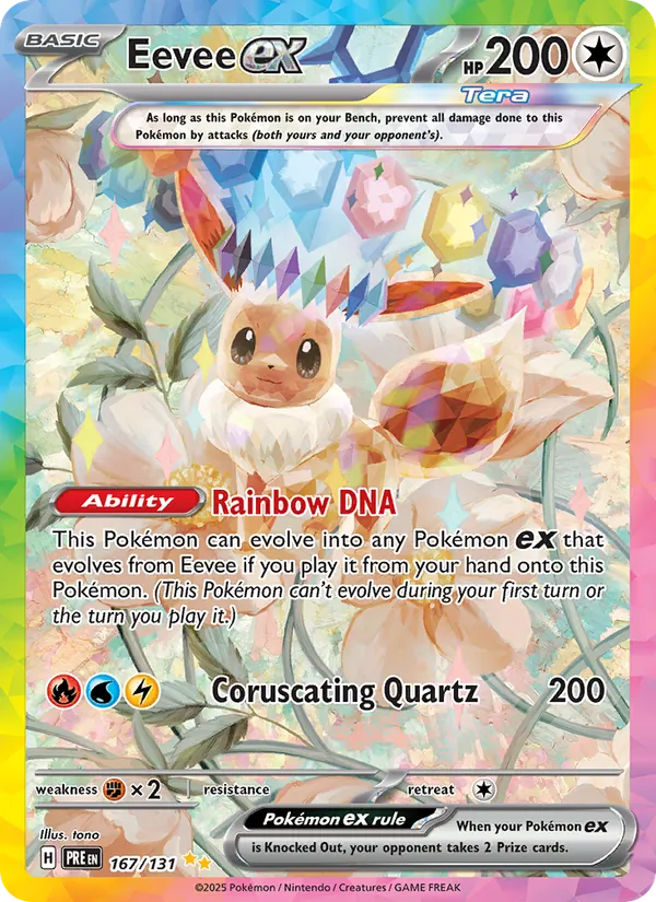 Eevee ex #167 – Prismatic Evolutions card