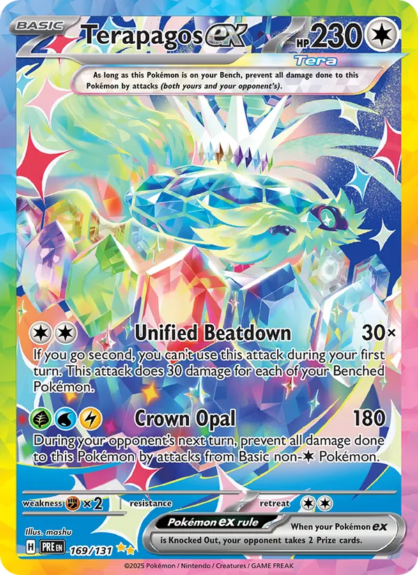 Terapagos ex #169 – Prismatic Evolutions card