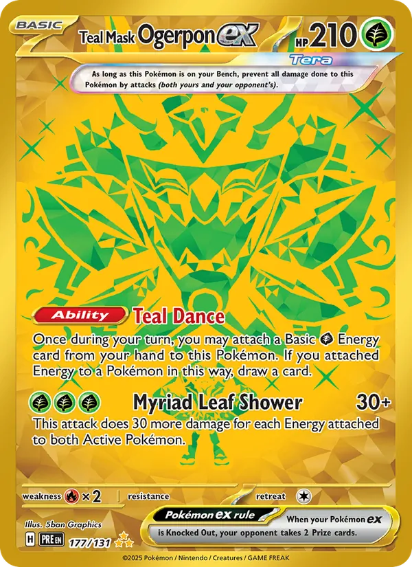 Teal Mask Ogerpon ex #177 – Prismatic Evolutions card
