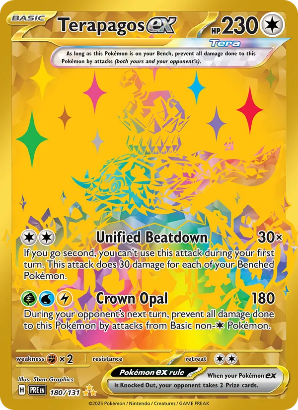 Terapagos ex #180 – Prismatic Evolutions card