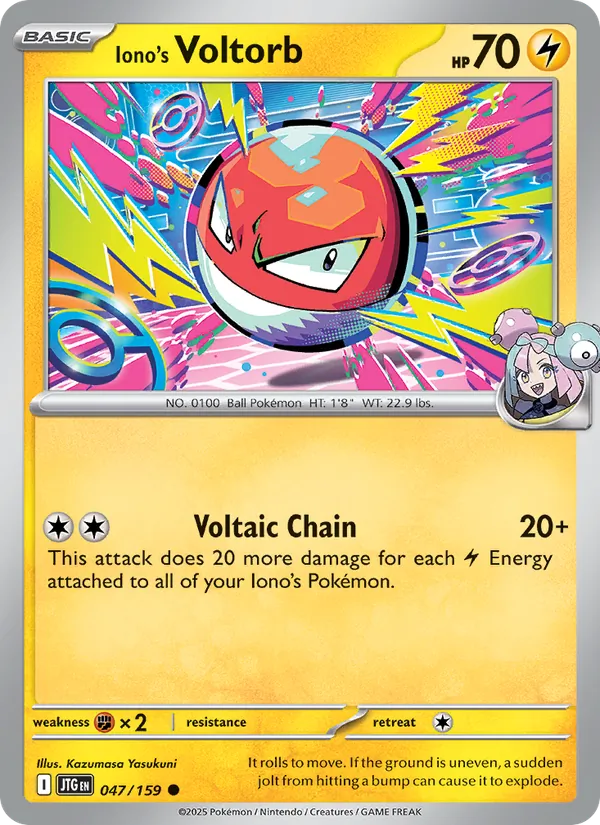 Iono's Voltorb #047 – Journey Together card
