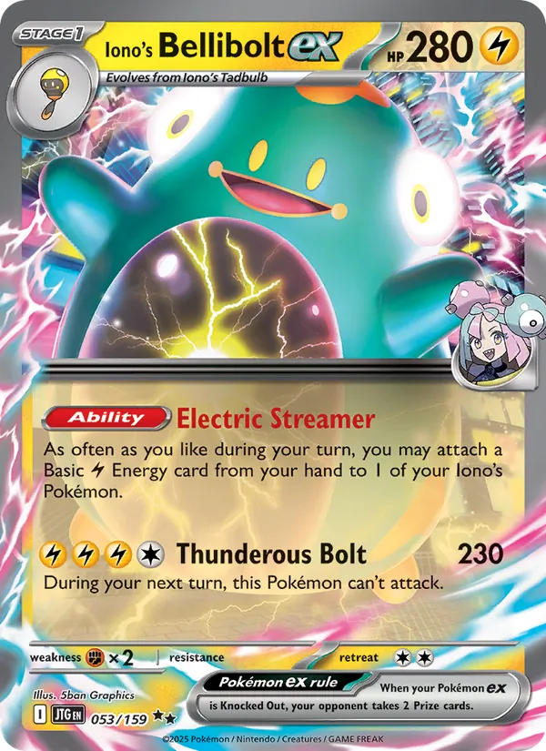 Iono's Bellibolt ex #053 – Journey Together card