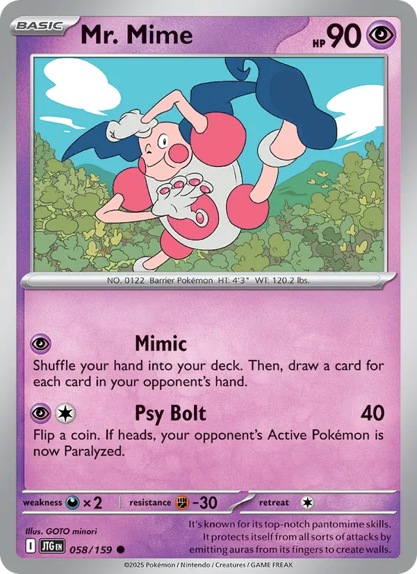Mr. Mime #058 – Journey Together card