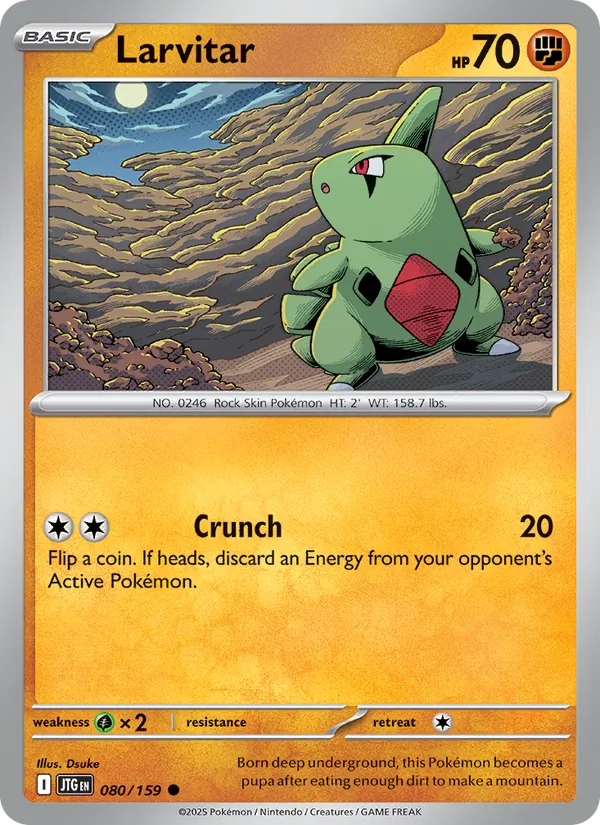Larvitar #080 – Journey Together card
