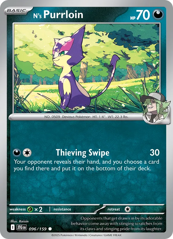 N's Purrloin #096 – Journey Together card