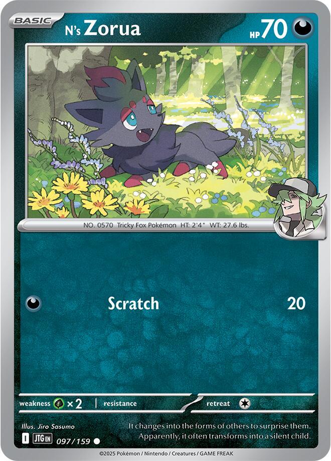 N's Zorua #097 – Journey Together card