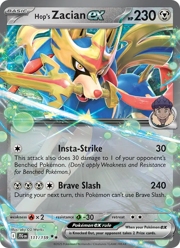 Hop's Zacian ex #111 – Journey Together card