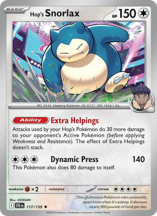 Hop's Snorlax #117 – Journey Together card