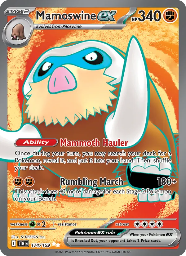 Mamoswine ex #174 – Journey Together card