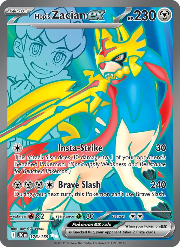 Hop's Zacian ex #176 – Journey Together card