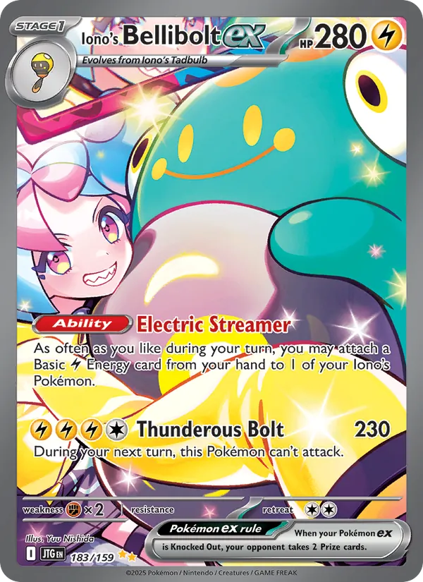 Iono's Bellibolt ex #183 – Journey Together card