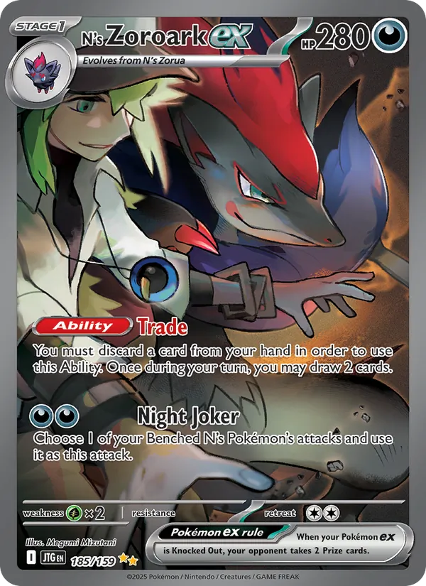 N's Zoroark ex #185 – Journey Together card