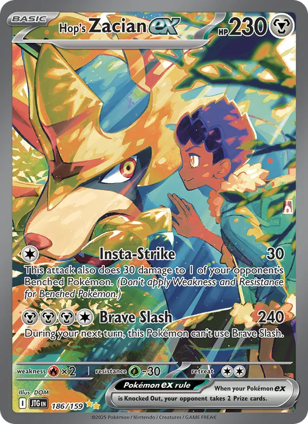 Hop's Zacian ex #186 – Journey Together card