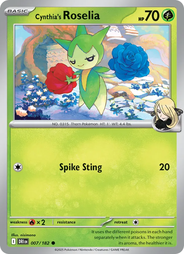 Cynthia's Roselia #007 – Destined Rivals card