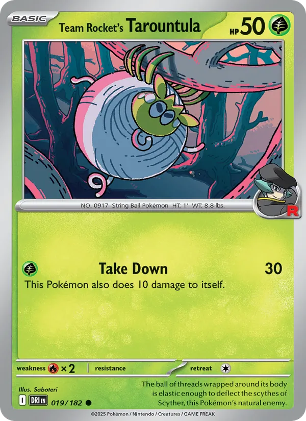 Team Rocket's Tarountula #019 – Destined Rivals card