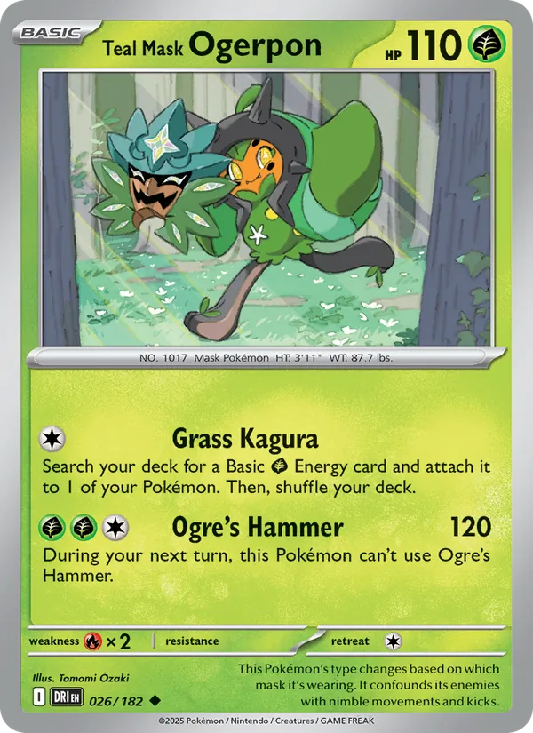 Teal Mask Ogerpon #026 – Destined Rivals card