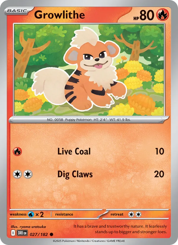 Growlithe #027 – Destined Rivals card