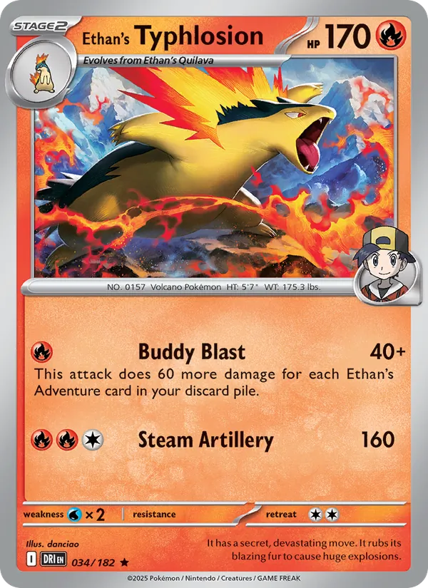 Ethan's Typhlosion #034 – Destined Rivals card