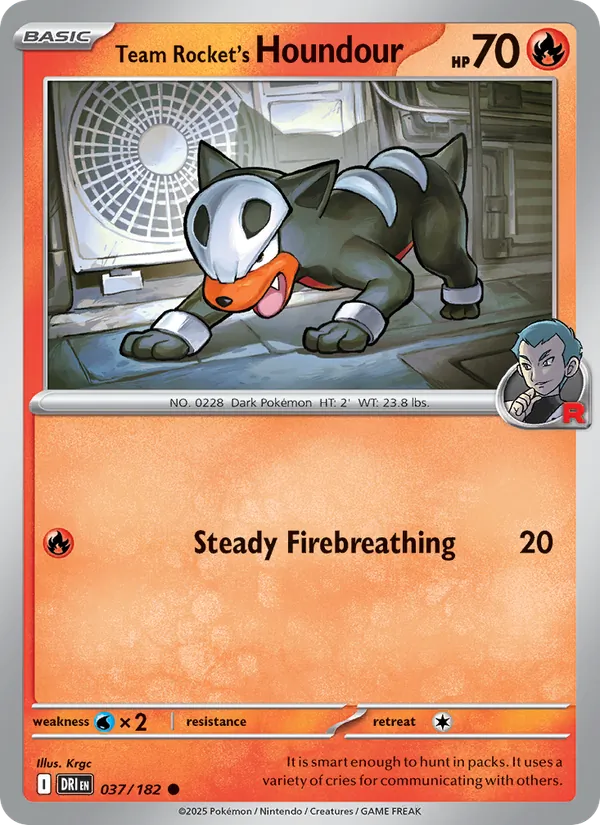 Team Rocket's Houndour #037 – Destined Rivals card