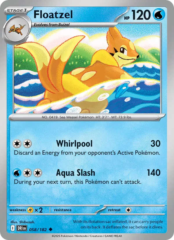 Floatzel #058 – Destined Rivals card