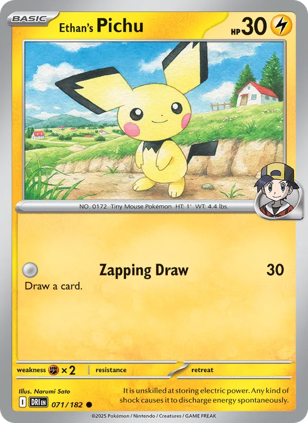 Ethan's Pichu #071 – Destined Rivals card