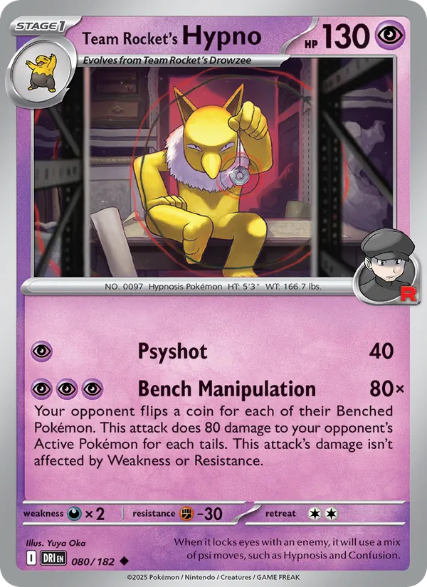 Team Rocket's Hypno #080 – Destined Rivals card