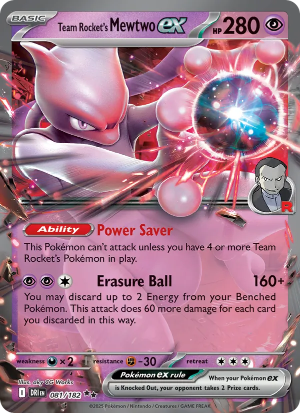 Team Rocket's Mewtwo ex #081 – Destined Rivals card