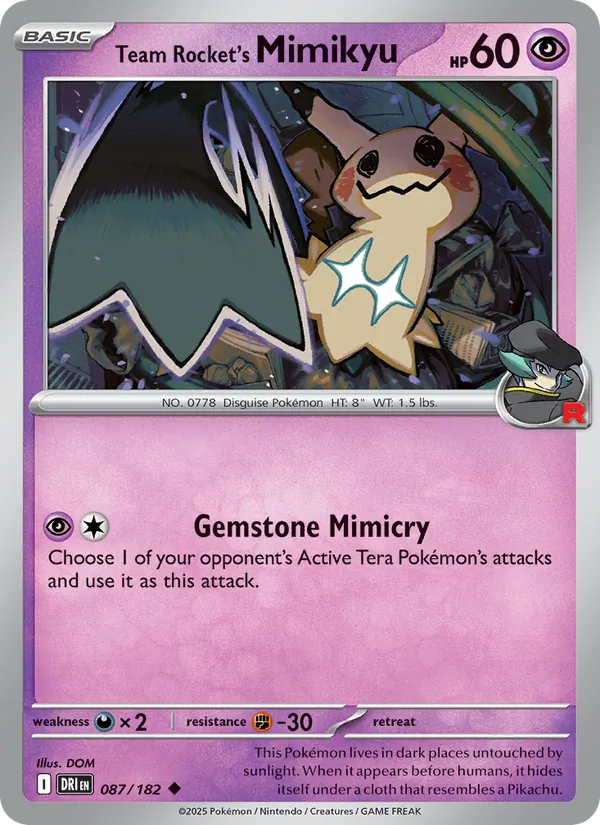 Team Rocket's Mimikyu #087 – Destined Rivals card