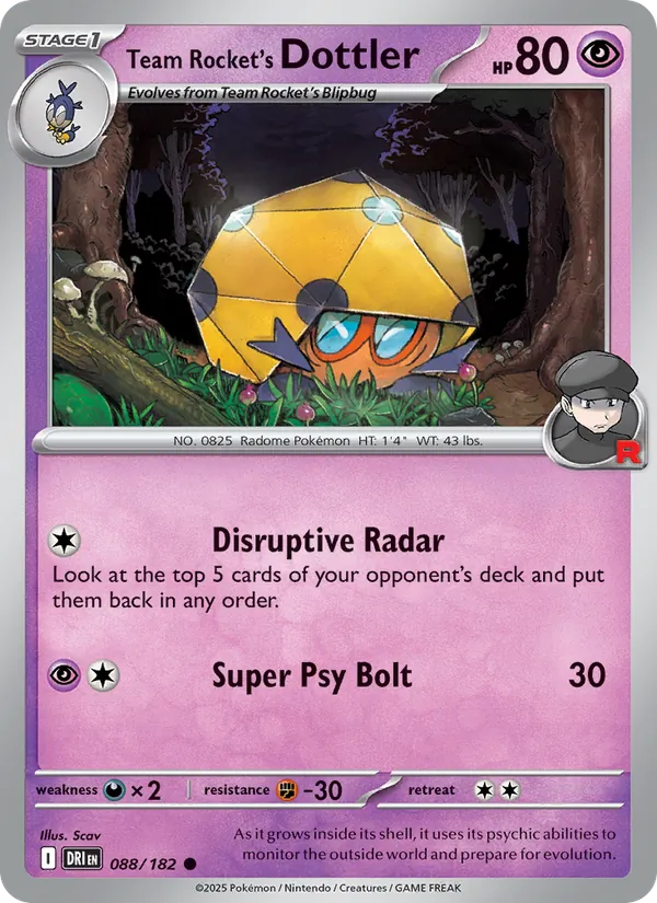 Team Rocket's Dottler #088 – Destined Rivals card