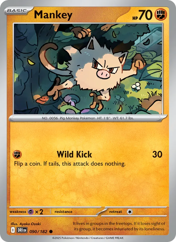 Mankey #090 – Destined Rivals card