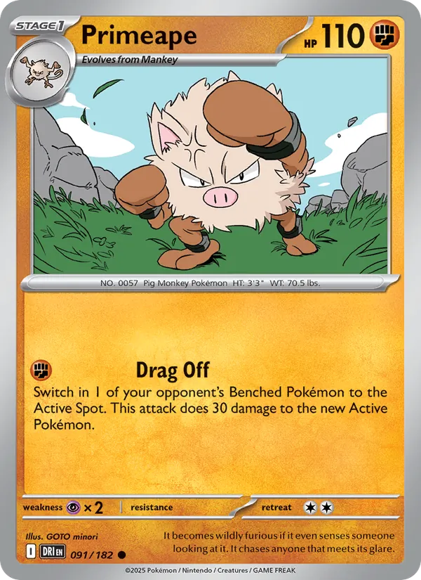 Primeape #091 – Destined Rivals card