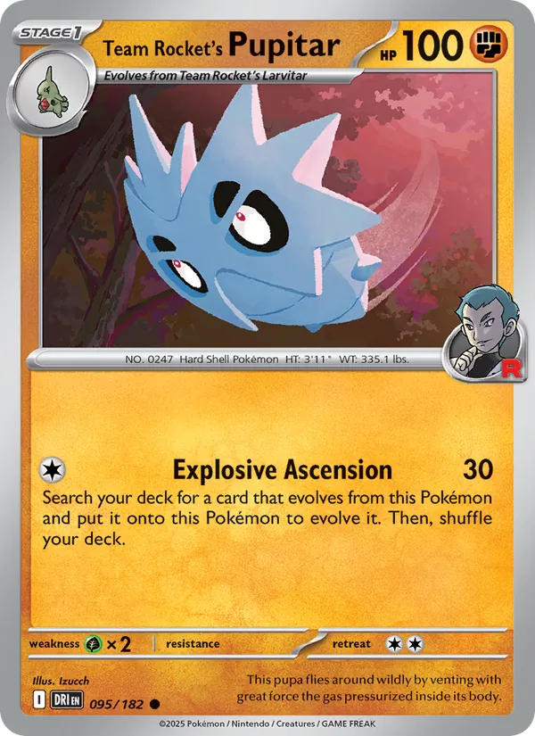 Team Rocket's Pupitar #095 – Destined Rivals card