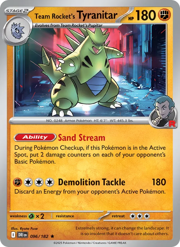 Team Rocket's Tyranitar #096 – Destined Rivals card