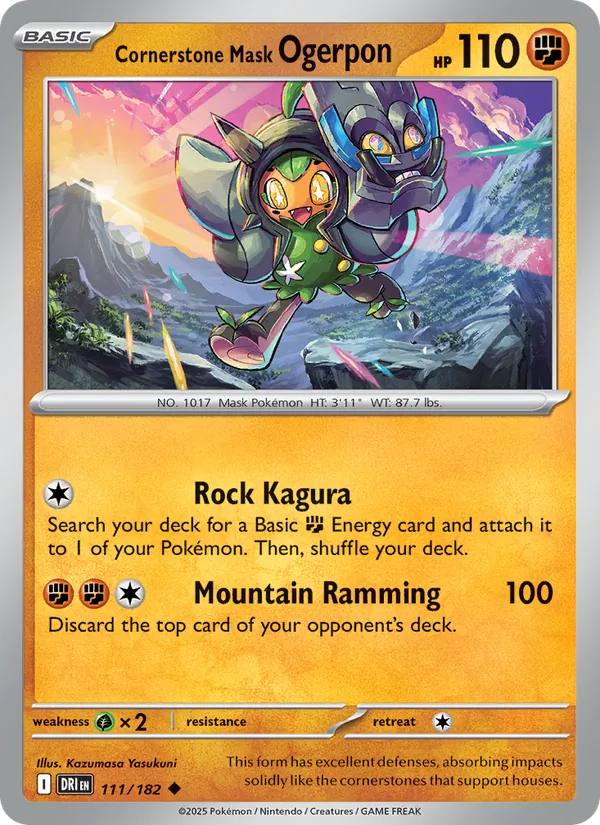Cornerstone Mask Ogerpon #111 – Destined Rivals card