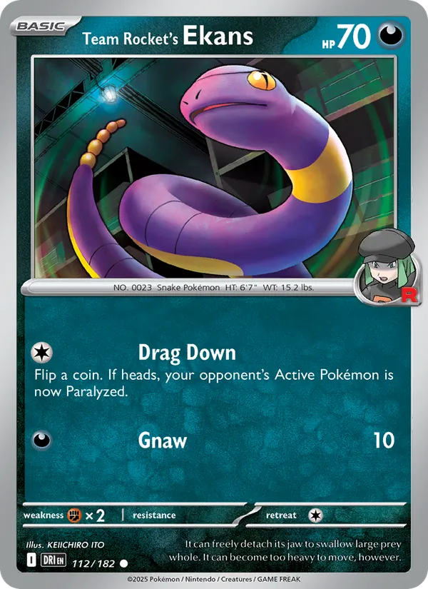 Team Rocket's Ekans #112 – Destined Rivals card
