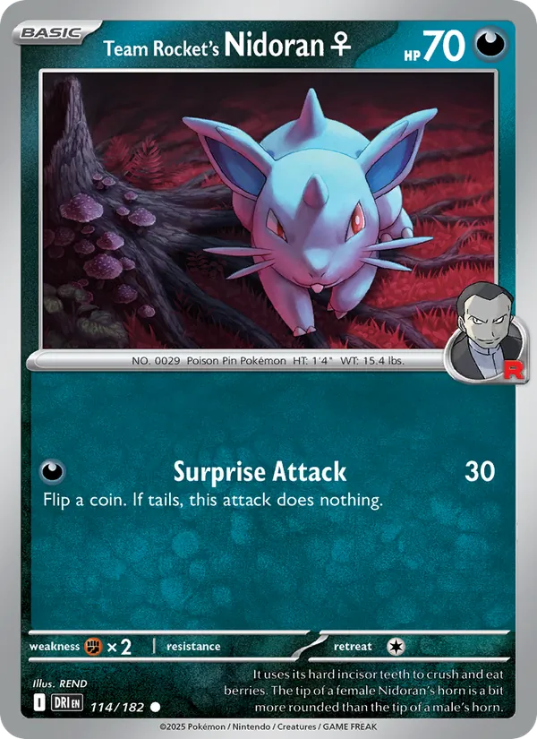 Team Rocket's Nidoran♀ #114 – Destined Rivals card