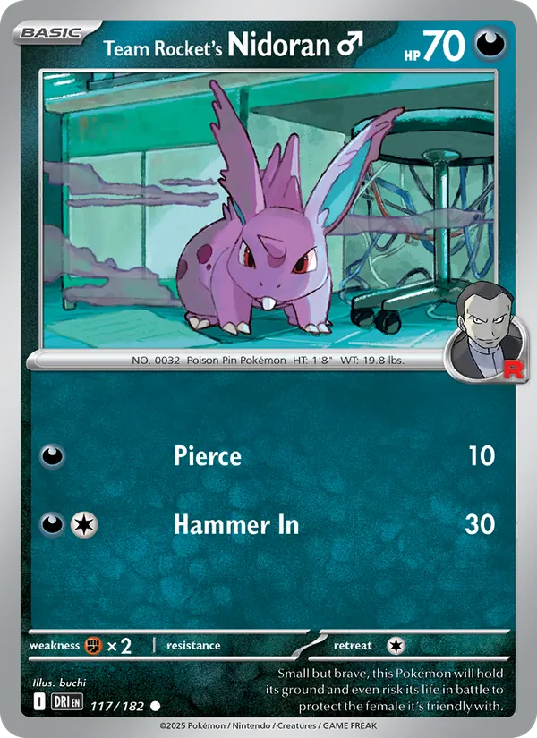 Team Rocket's Nidoran♂ #117 – Destined Rivals card