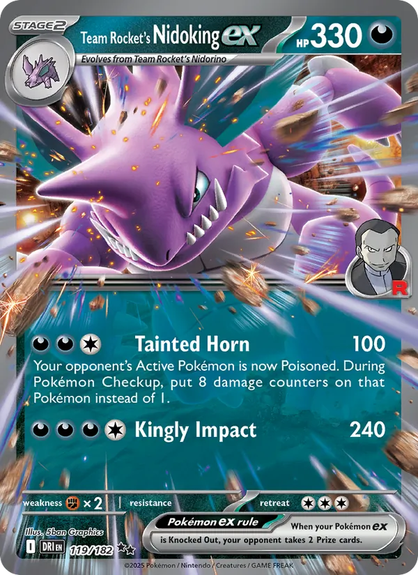 Team Rocket's Nidoking ex #119 – Destined Rivals card