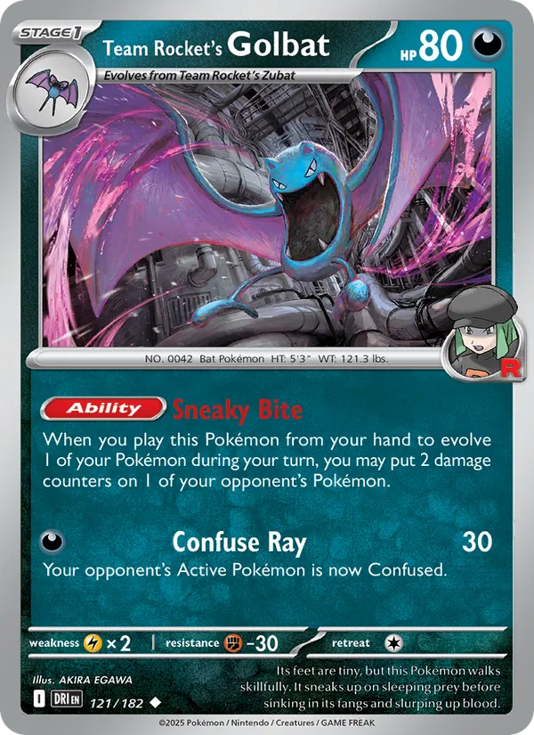 Team Rocket's Golbat #121 – Destined Rivals card