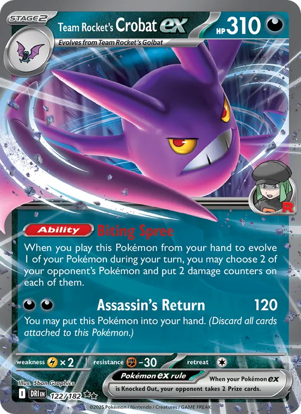 Team Rocket's Crobat ex #122 – Destined Rivals card