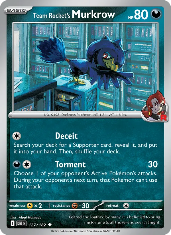 Team Rocket's Murkrow #127 – Destined Rivals card