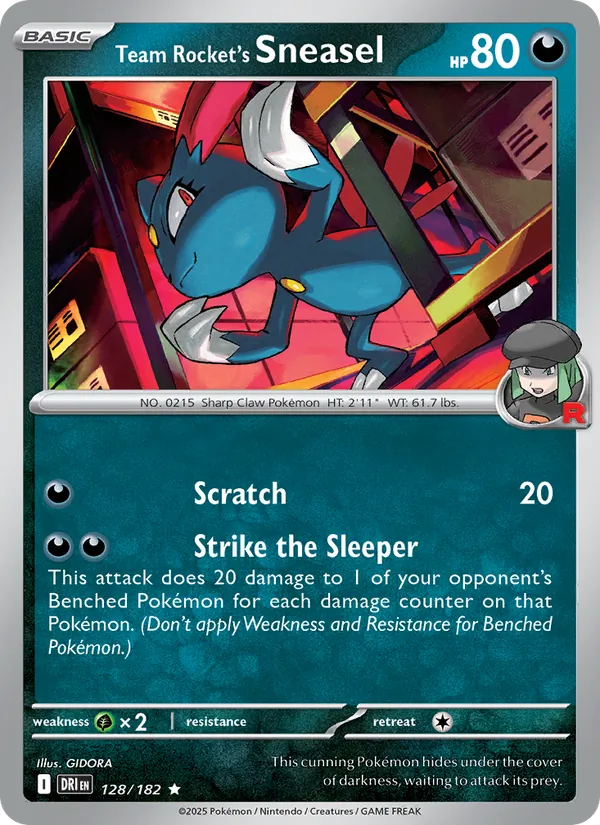 Team Rocket's Sneasel #128 – Destined Rivals card