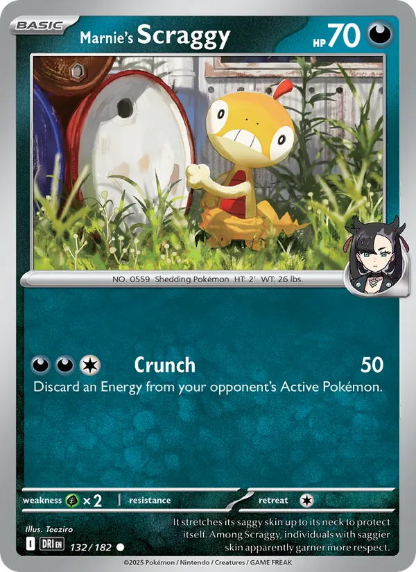 Marnie's Scraggy #132 – Destined Rivals card