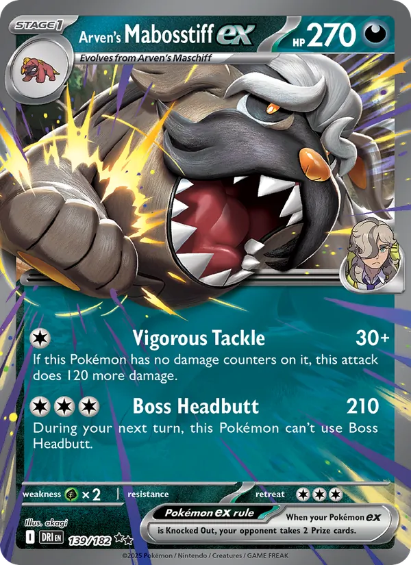 Arven's Mabosstiff ex #139 – Destined Rivals card